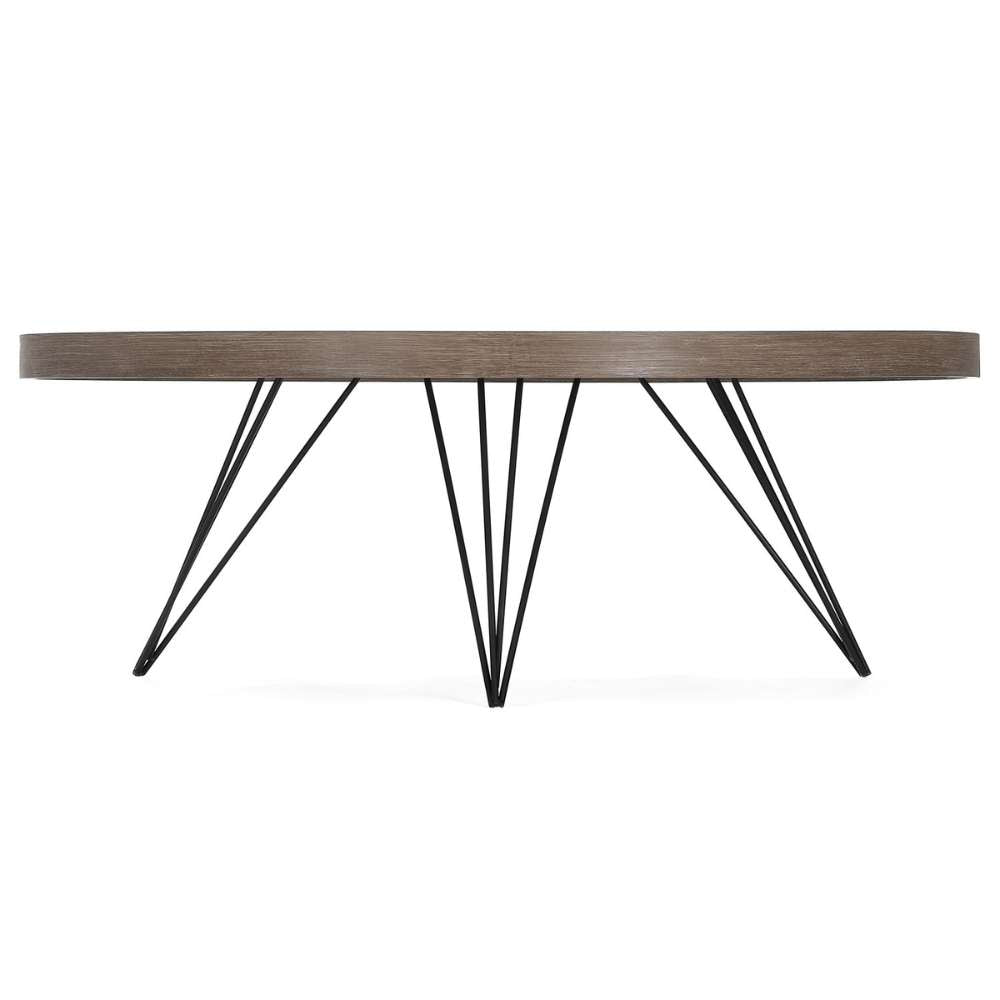 Lounge Couchtisch GRIGIO 90cm hellgrau Eichen-Optik Metallgestell