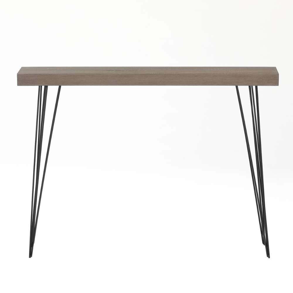 Design Konsole GRIGIO 110cm hellgrau Eichen-Optik Metallgestell