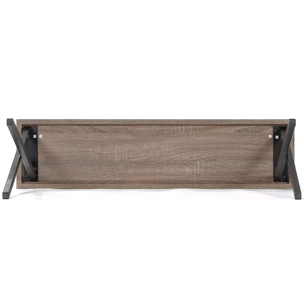 Moderne Konsole GRIGIO 100cm hellgrau Eichen-Optik Metallgestell
