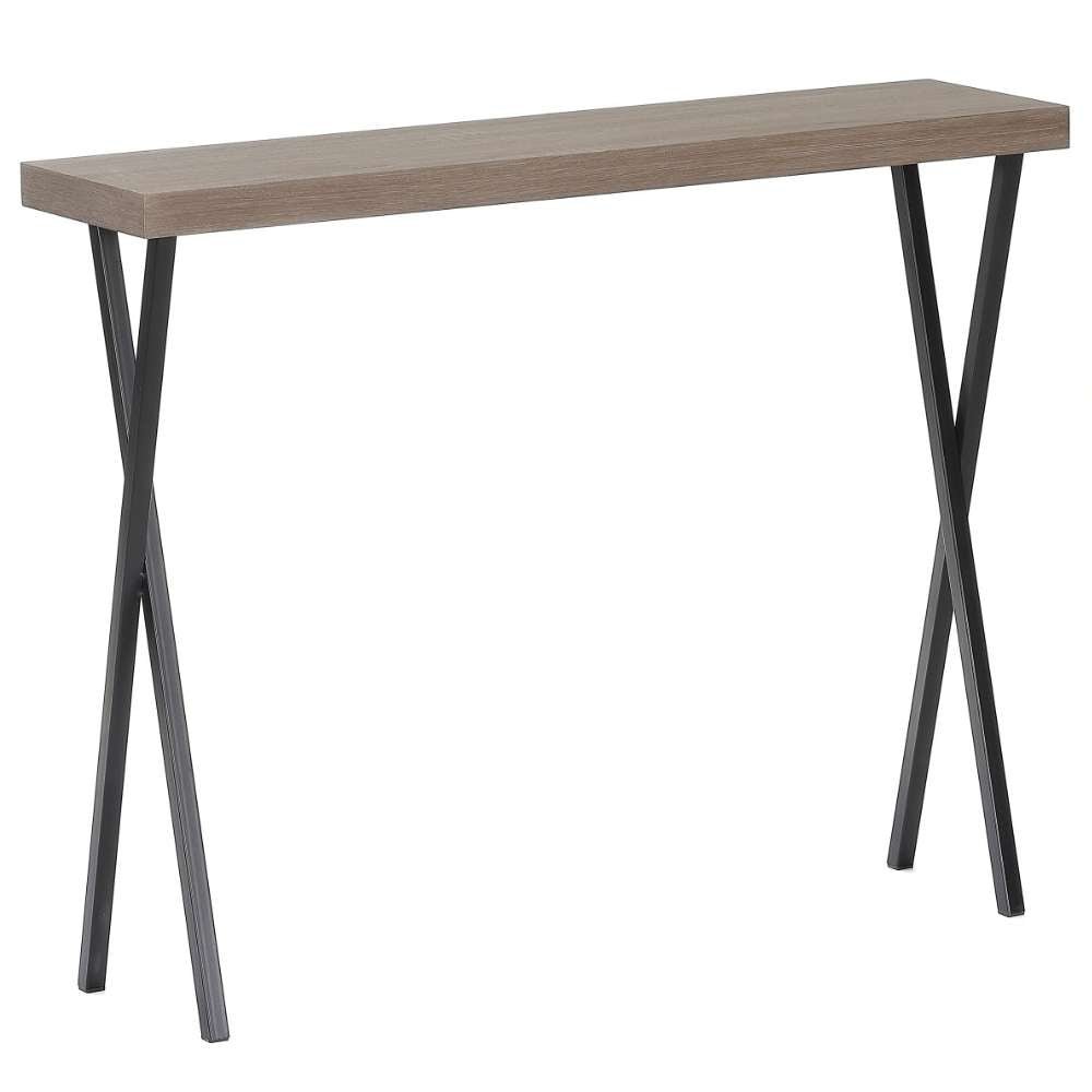 Moderne Konsole GRIGIO 100cm hellgrau Eichen-Optik Metallgestell