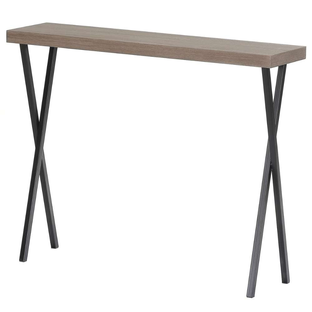Moderne Konsole GRIGIO 100cm hellgrau Eichen-Optik Metallgestell
