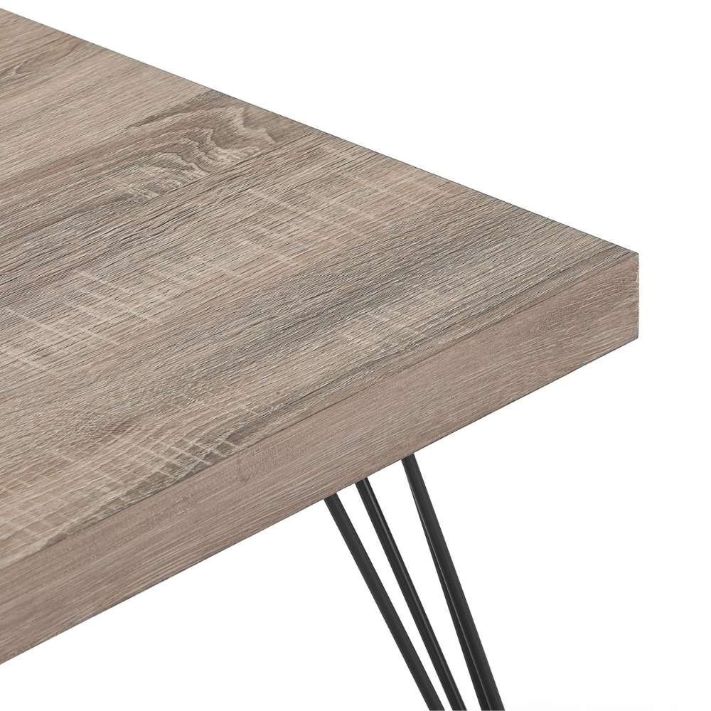 Design Konsole GRIGIO 110cm hellgrau Eichen-Optik Metallgestell