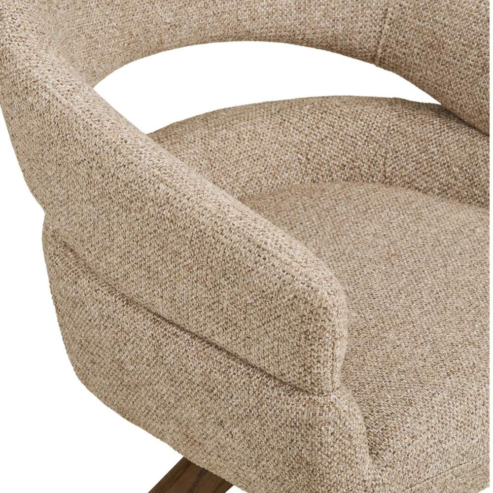 Drehstuhl AUSTIN sand beige Eichengestell Auto-Returnfunktion