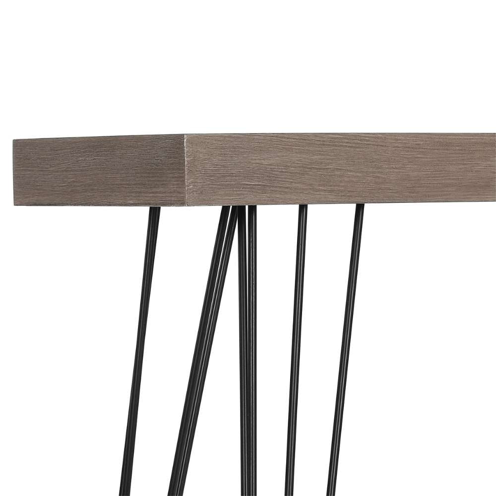 Design Konsole GRIGIO 110cm hellgrau Eichen-Optik Metallgestell