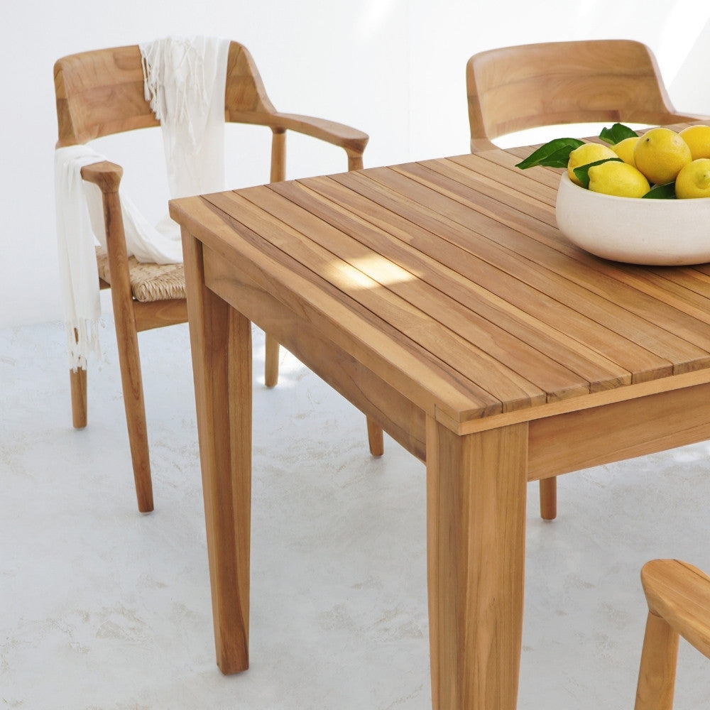 Teak-Esstisch LUKA 200x90 cm massiv Outdoor Indoor