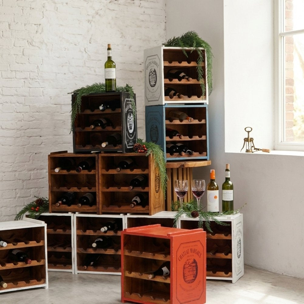 Flaschenbox SURAT Blue Fregata ca. H40cm Weinregal