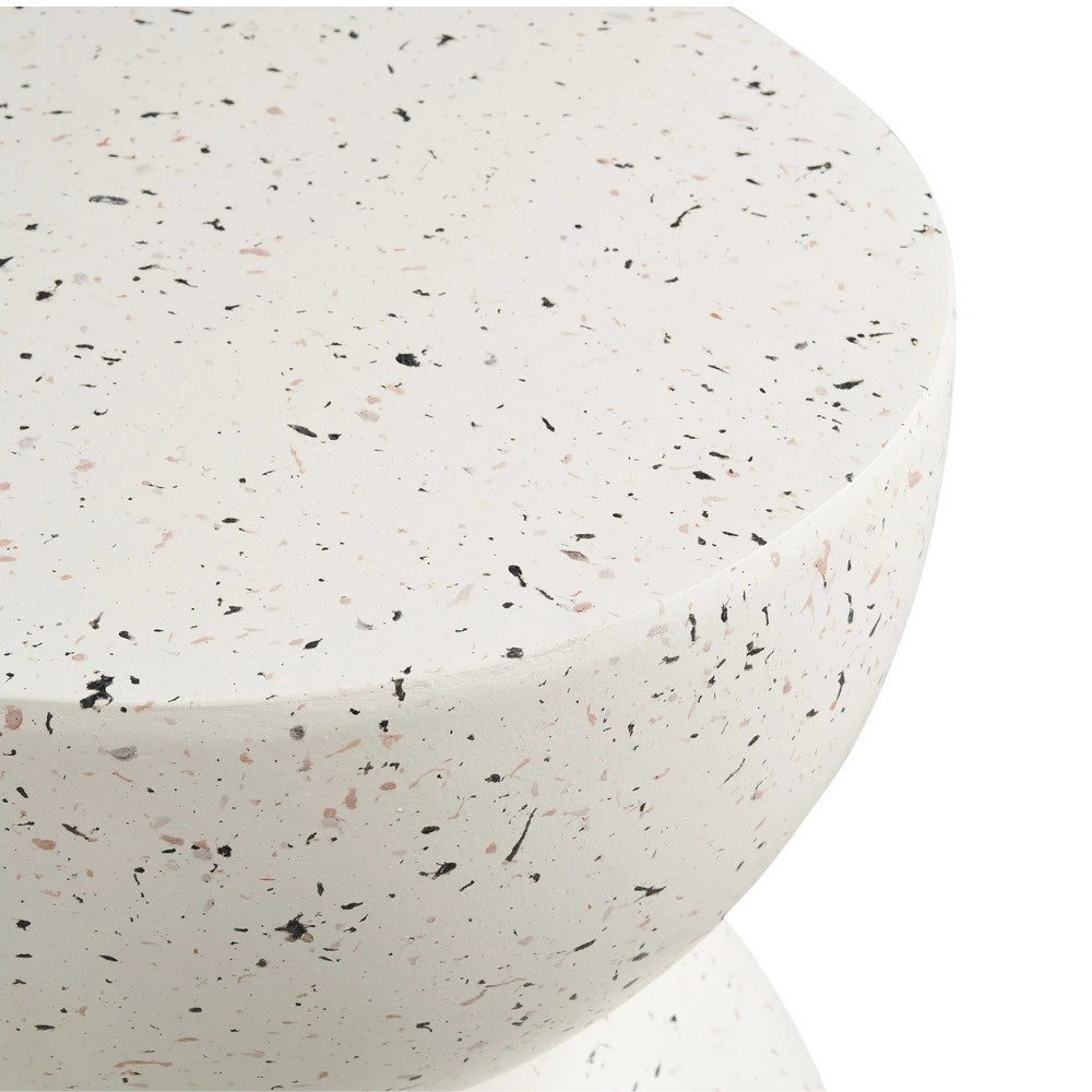 Design Beistelltisch FIBRA 45cm Fieberglass Outdoor Terrazzo-Look