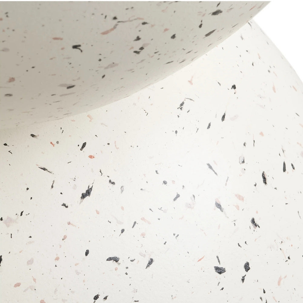 Design Beistelltisch FIBRA 45cm Fieberglass Outdoor Terrazzo-Look