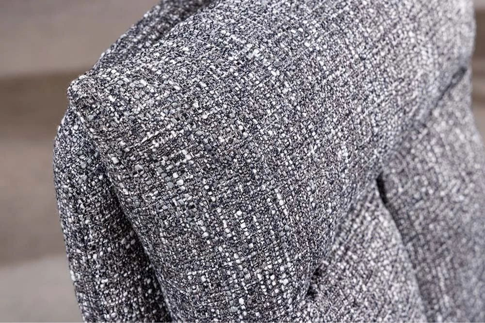 Drehbarer Stuhl CHARLES grau Strukturstoff Eichenholz