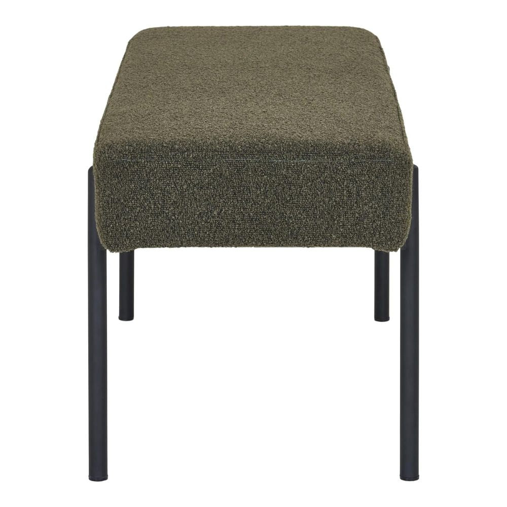 Design Sitzbank NORDIC 100cm dunkel-grün Bouclé