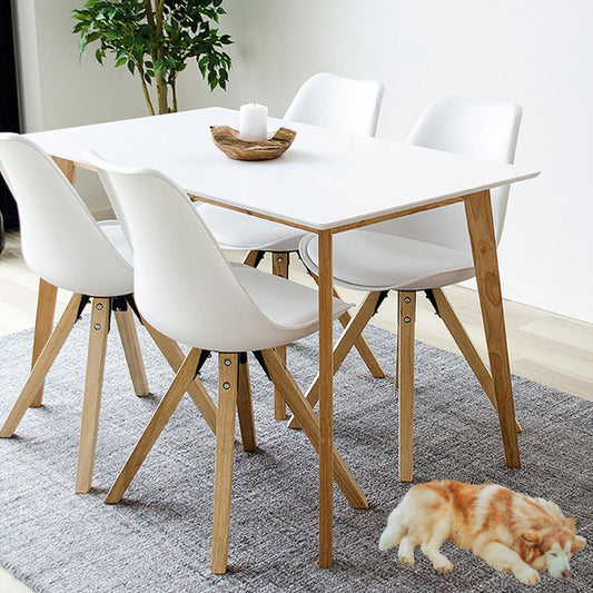 Design Esstisch BOJENS weiss/natural ca.120x70cm Skandinavisch