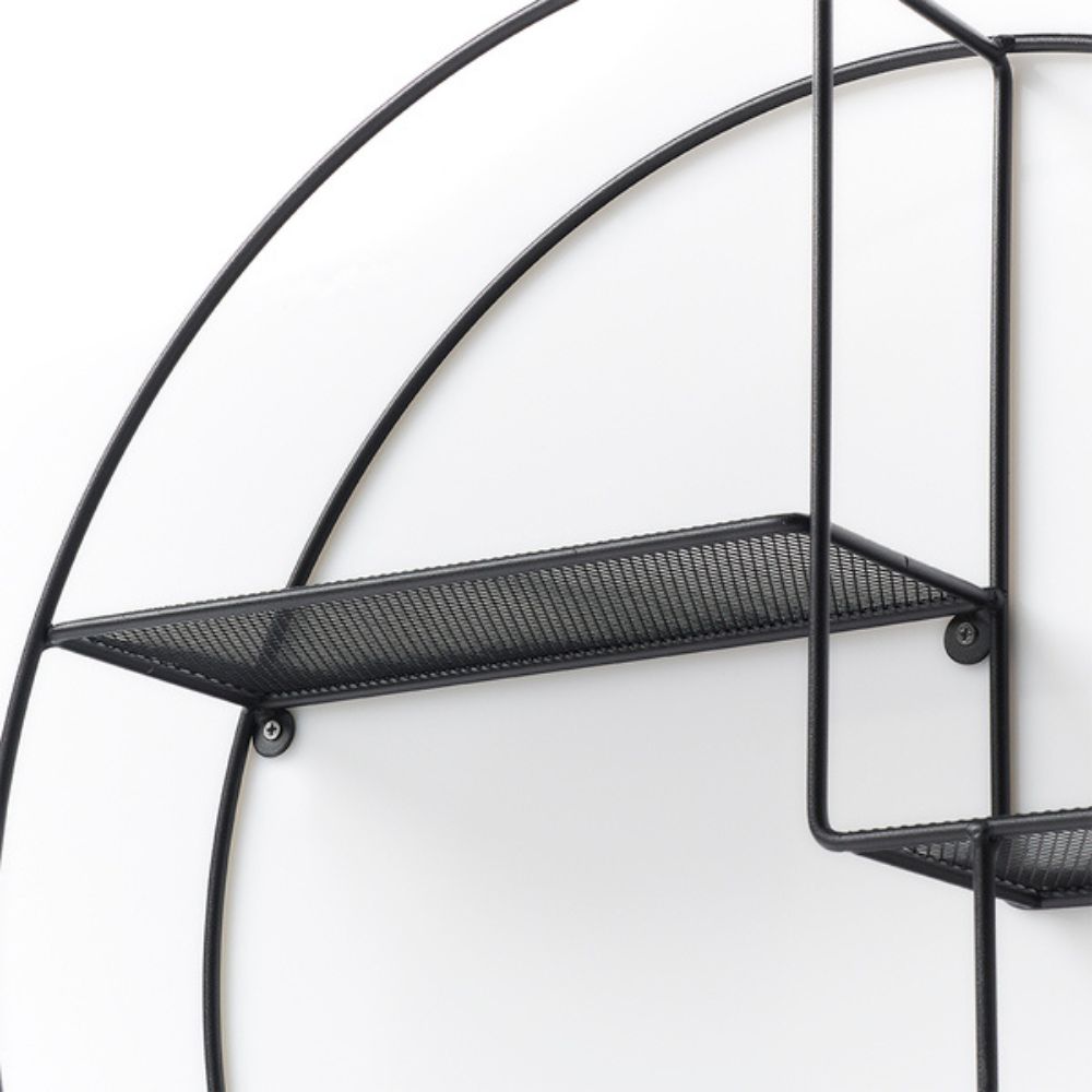 Design-Wandregal MURO 55cm schwarz Industrial-Look Metall