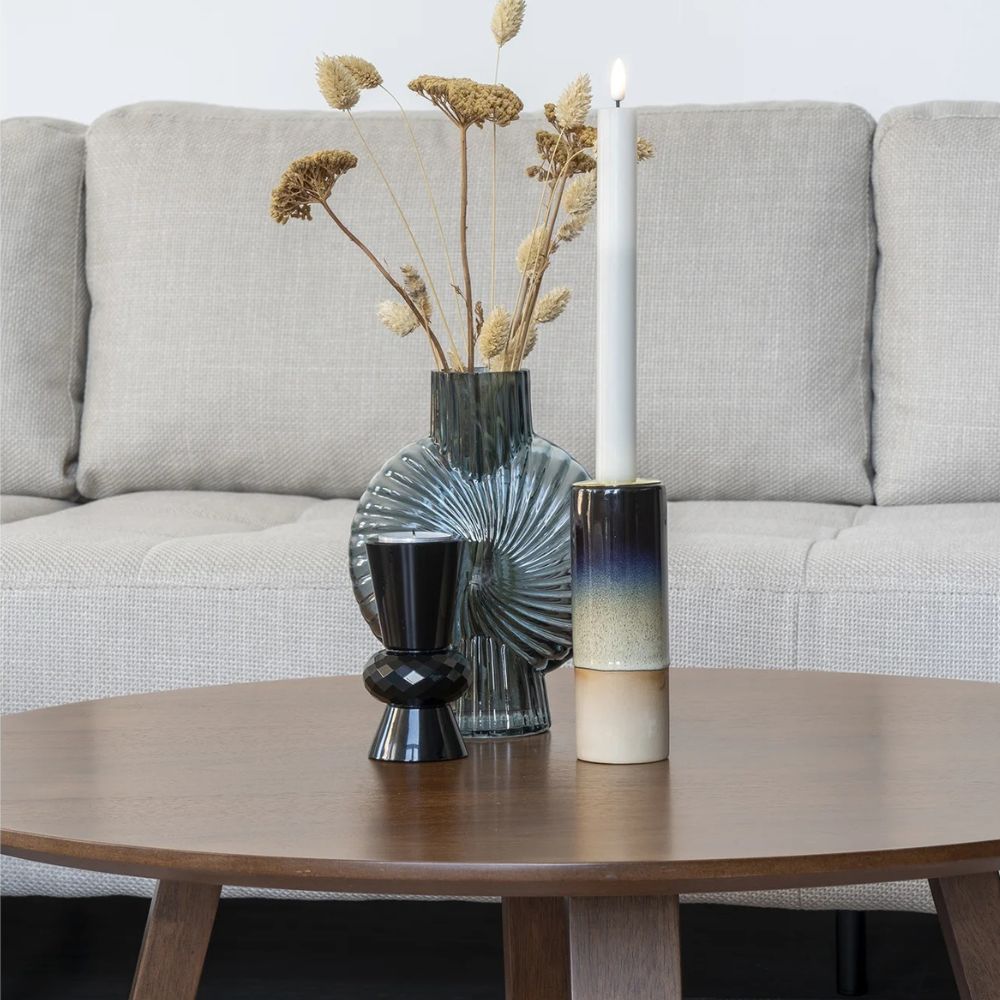 Design Couchtisch PURE in Walnuss Furnier Ø 75 cm