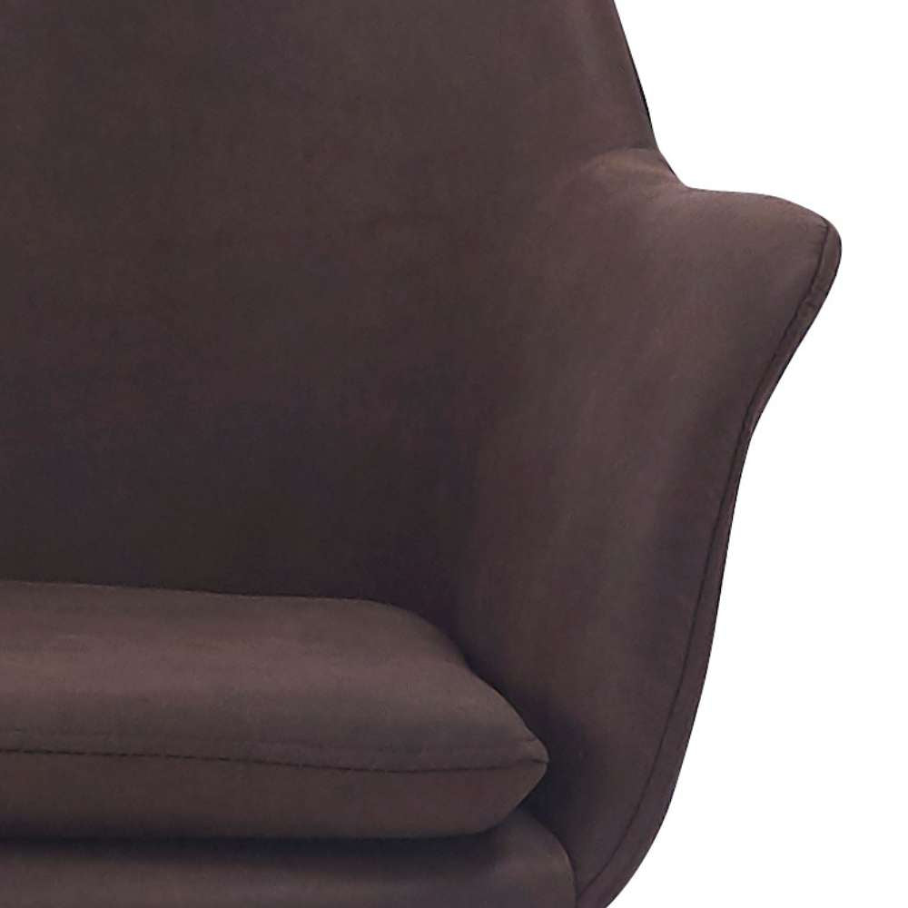 Drehbarer Stuhl JUDIKA vintage-braun Mikrofaser 360° mit Armlehne
