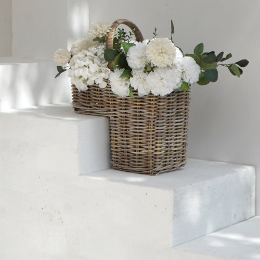 Treppen-Pflanzkorb VERONA natural ca.43cm Treppenkorb Kubu Grey