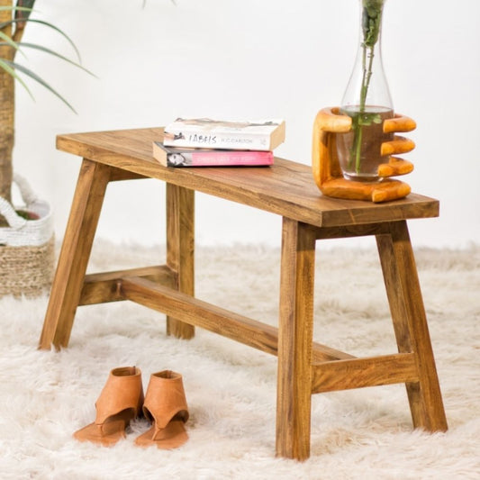 Massivholz Sitzbank RANCH Antik-Natural Mahagoni ca. L90cm