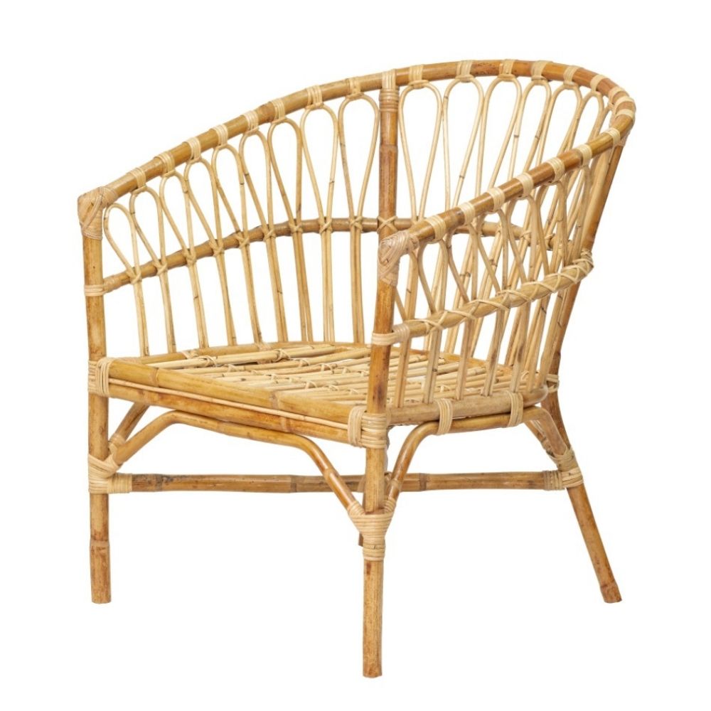 2er Set Rattan Sessel CALIFORNIA Natural inkl. Kissen