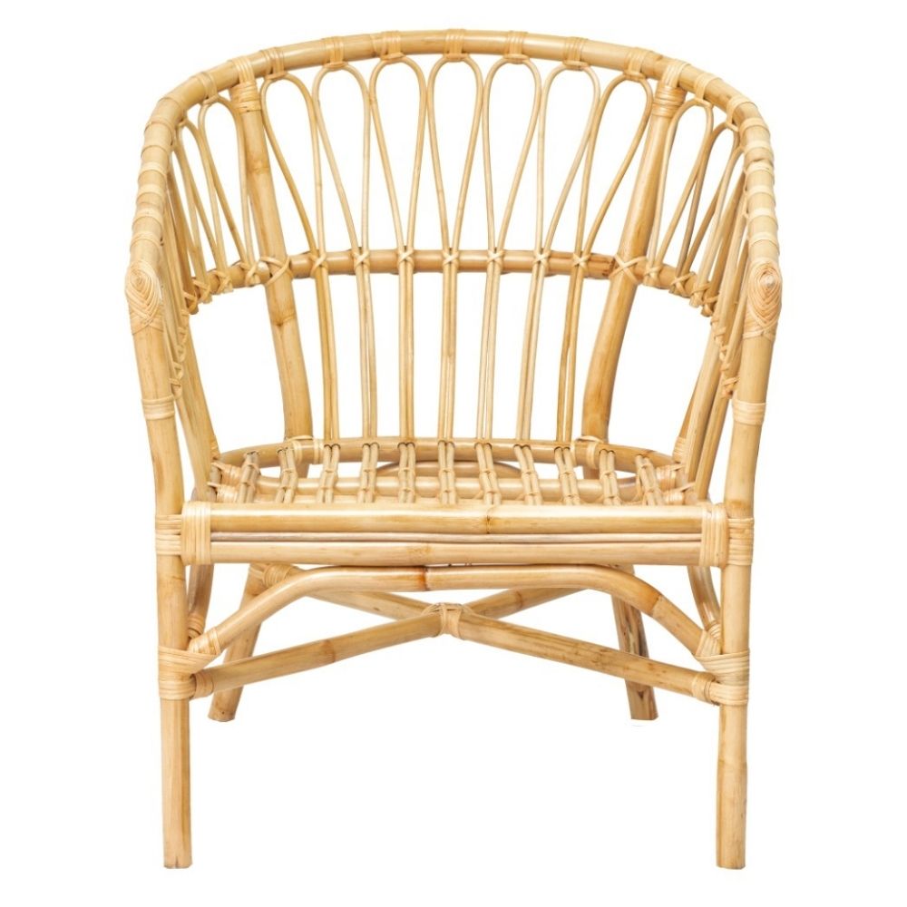 2er Set Rattan Sessel CALIFORNIA Natural inkl. Kissen