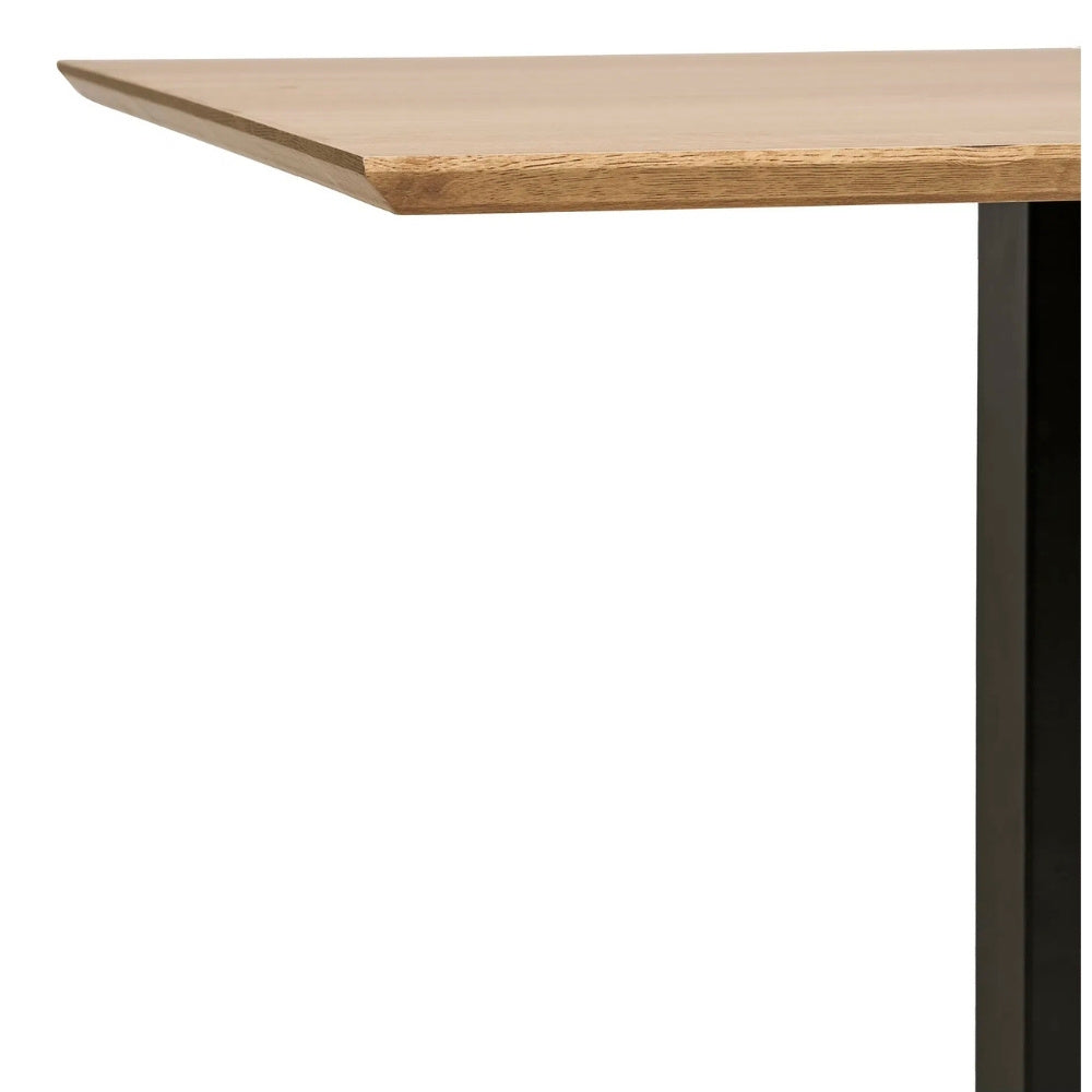 Moderner Esstisch CAFE 70cm natur Eichelook Metallgestell Bistro