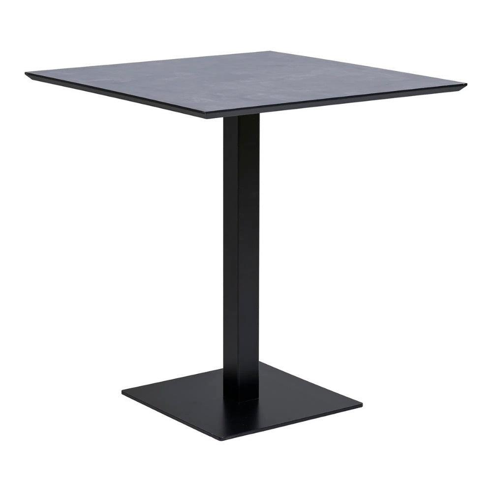 Moderner Esstisch CAFE 70cm schwarz Marmor-Look Metallgestell Bistro