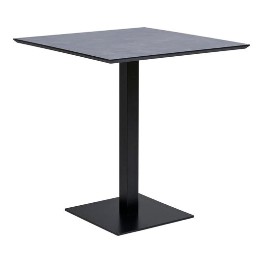 Moderner Esstisch CAFE 70cm schwarz Marmor-Look Metallgestell Bistro