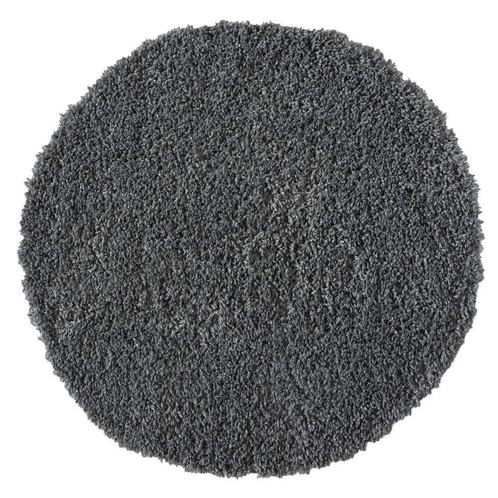 Hochflor Teppich SHAGGY grau rund diverse Größen