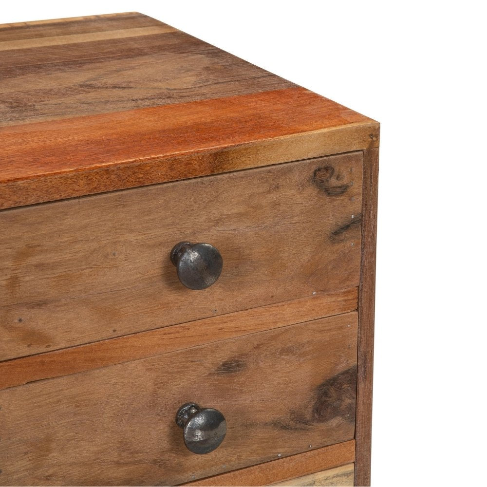 Altholz-Beistellschrank PARADOR 50cm Kommode mit 4 Schubladen