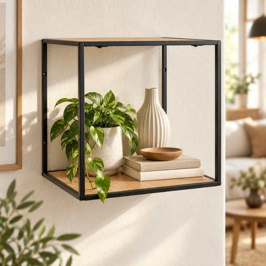 Modernes Wandregal LEVEN 36cm Eiche-Look