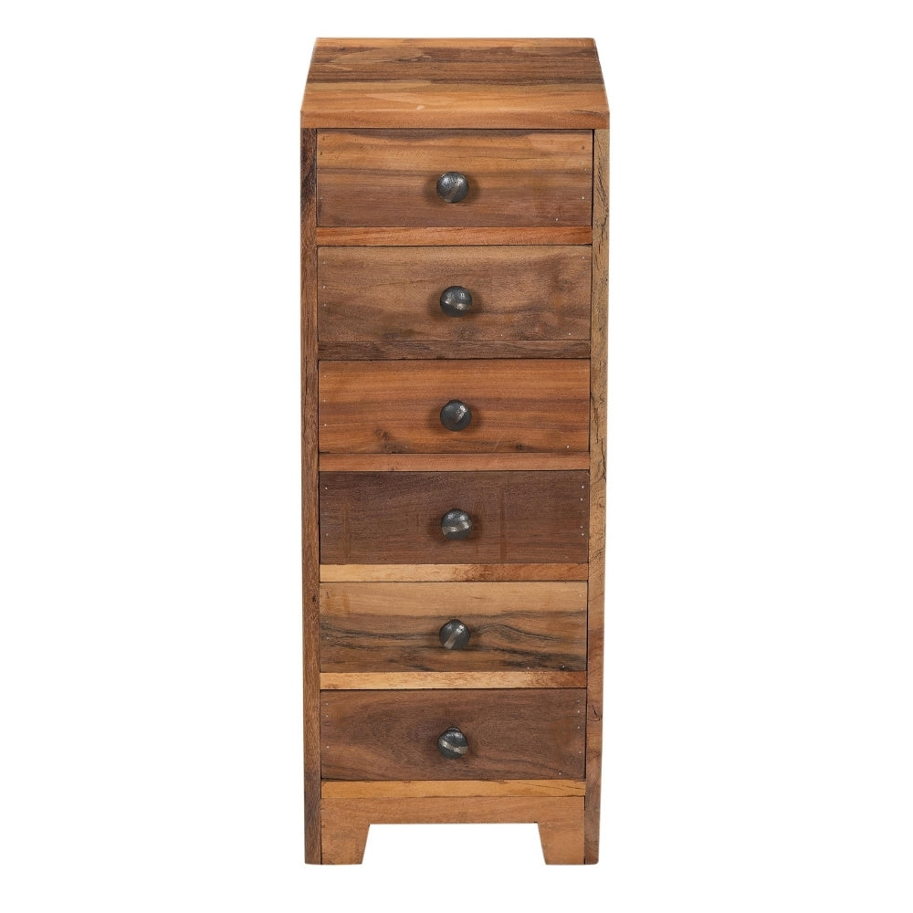 Altholz-Beistellschrank PARADOR 73cm Kommode mit 6 Schubladen