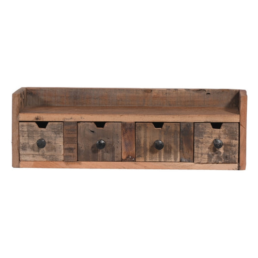 Altholz-Regal DARA 45cm 4 Schubladen Unikat Recyceltes Holz