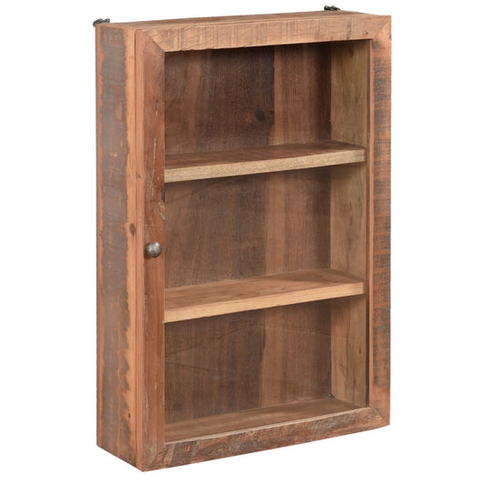 Altholz Wandschrank MURO Glastür 40cm Vitrine Gewürzschrank