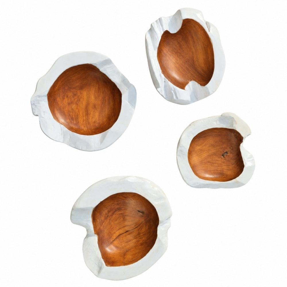 Teak Schale PREMIUM BOWL White Wash D30cm