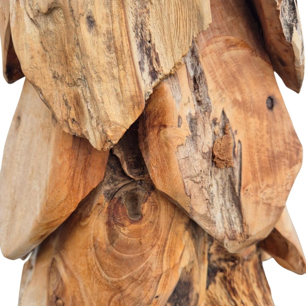 Teak-Baum CEMARA 40cm Handgefertigte Teakholz Deko Tannenbaum