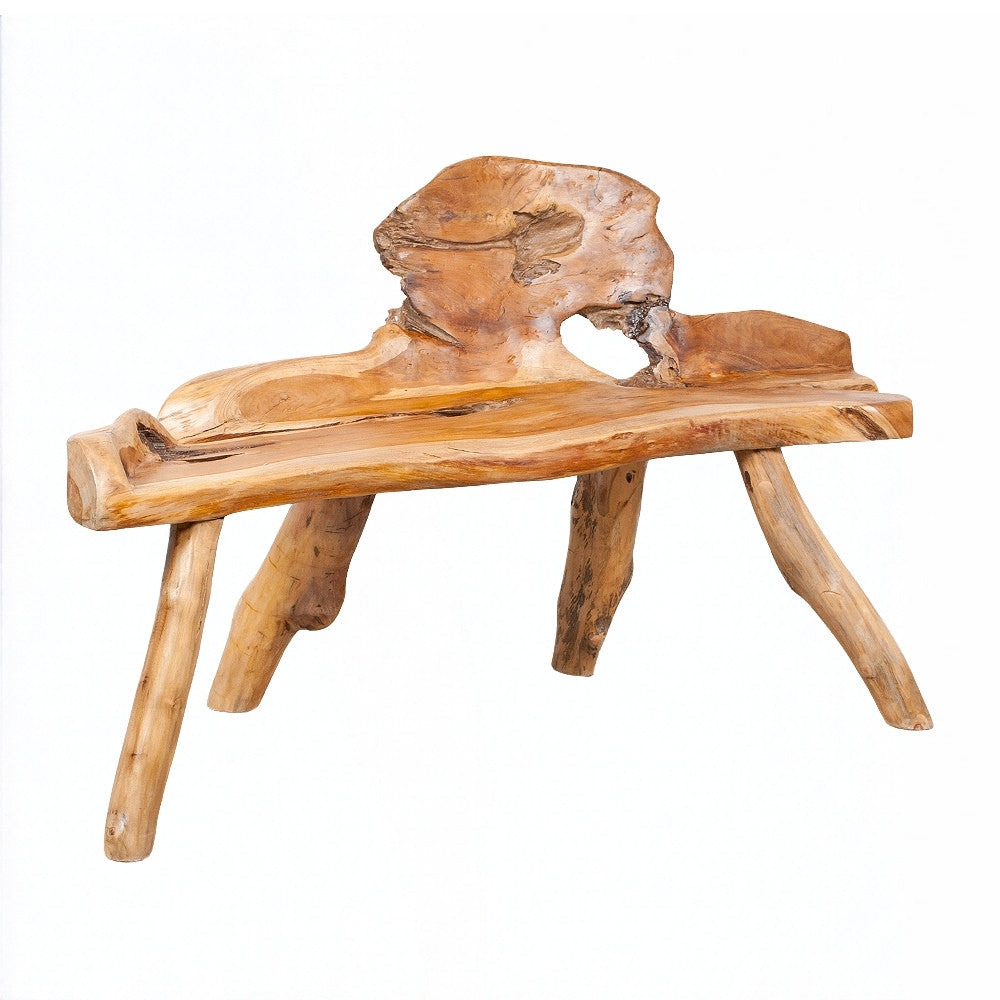Einzigartige Teak Sitzbank PRIMITIV ca.130cm Natural