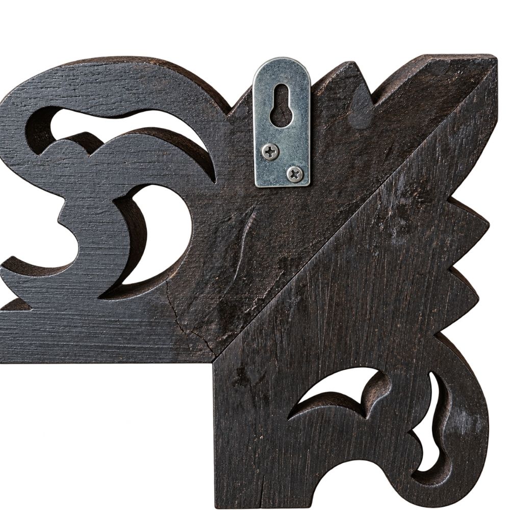 Massivholz Barock-Spiegel MIAMI 120cm antik-schwarz Durian-Holz
