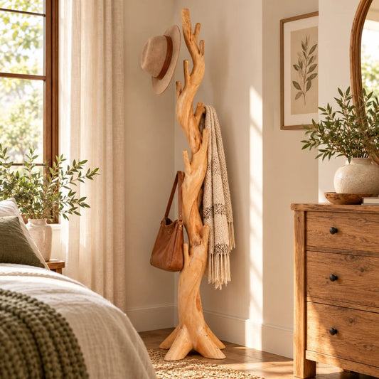 Garderobenständer KAKTUS-SINGLE ca. 200cm Suar Natural