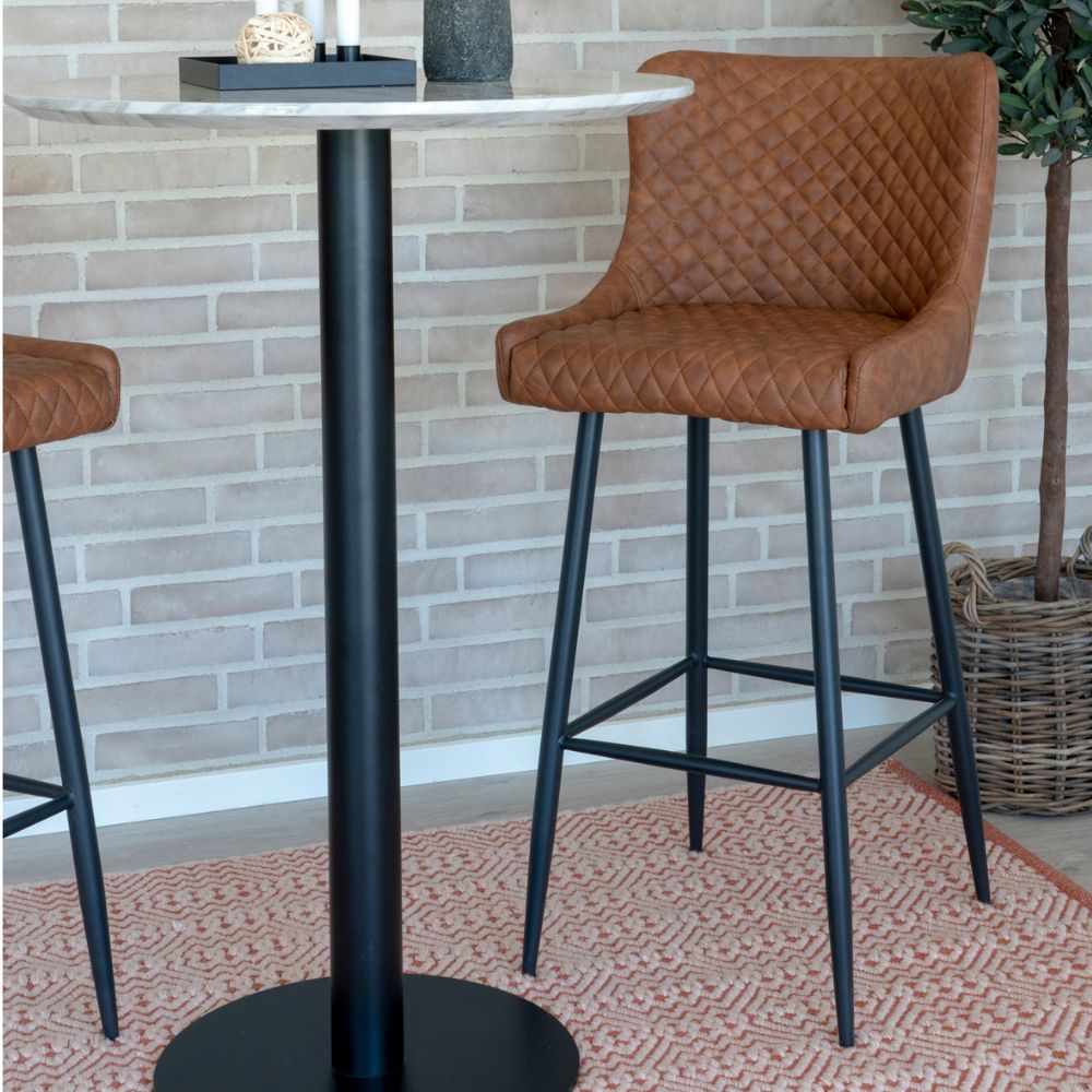 Design Barstuhl DIJON in Vintage-Braun