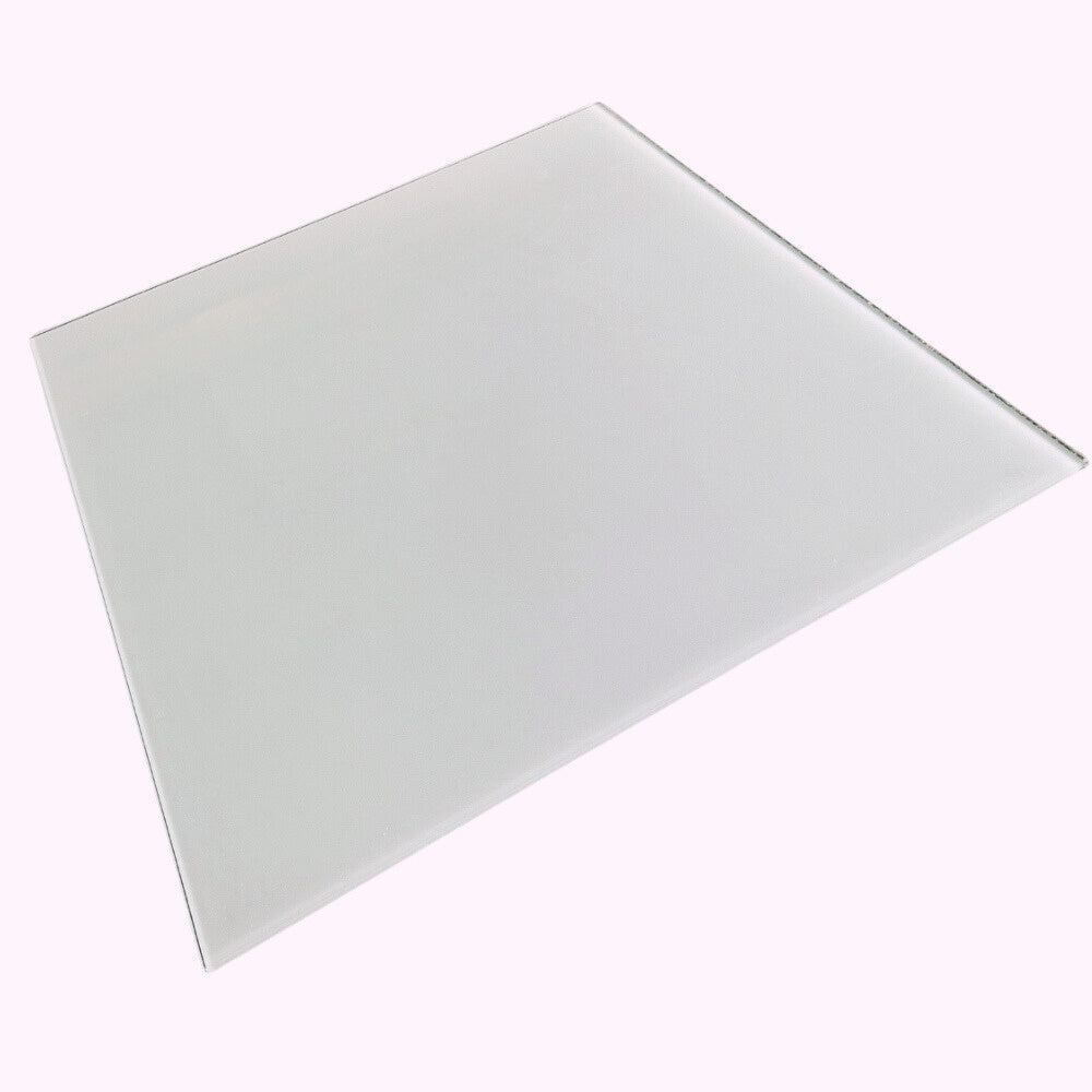Glasplatte TERRY 75x75cm weiss/milchglas 8mm gehärtetes Glas Glasscheibe