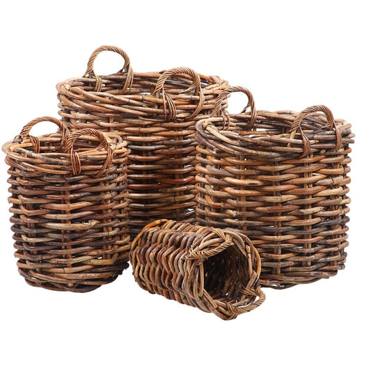 Dickes CL Rattan Korb CESTINO natural ca.D35xH48cm Griffe Pflanzkorb