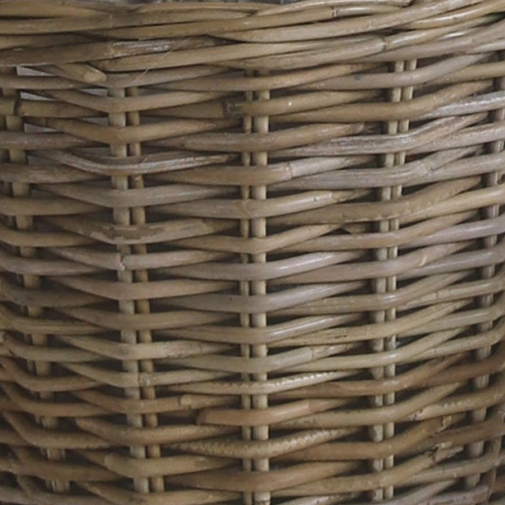 Natur Rattan Pflanzkorb BORKUM Kubu Grey ca.40cm Pflanztopf