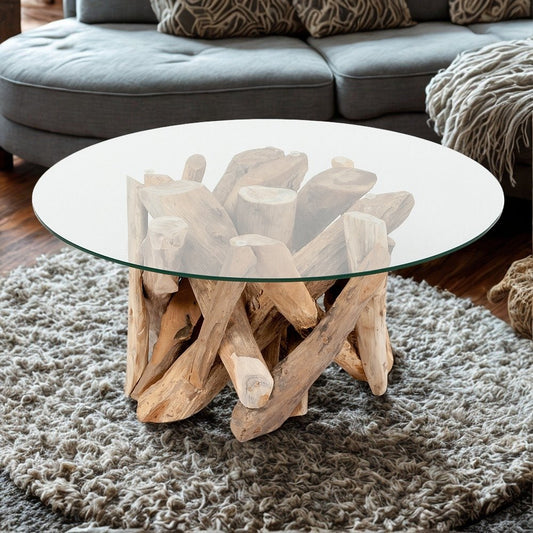Teak Couchtisch TORA-rund ca. D90cm