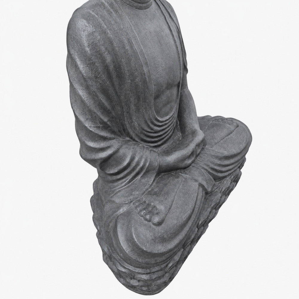 Dekorative Figur BUDDHA PRAYER 160cm anthrazit Garten Indoor