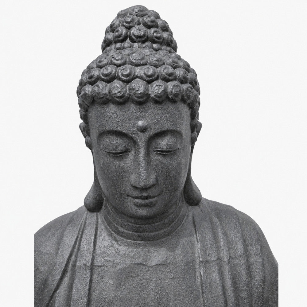 Dekorative Figur BUDDHA PRAYER 160cm anthrazit Garten Indoor