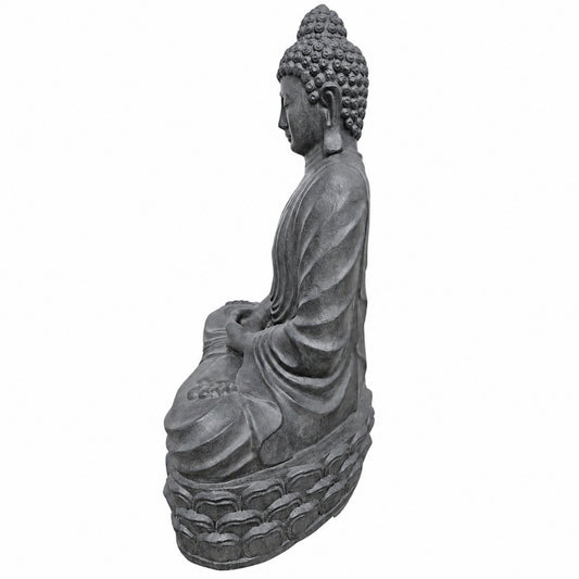 Dekorative Figur BUDDHA PRAYER 160cm anthrazit Garten Indoor