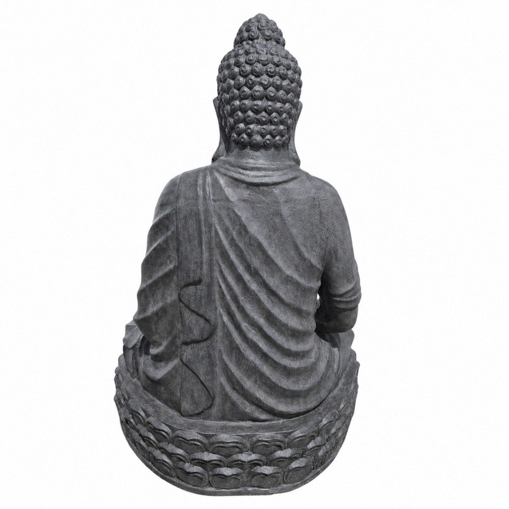 Dekorative Figur BUDDHA PRAYER 160cm anthrazit Garten Indoor