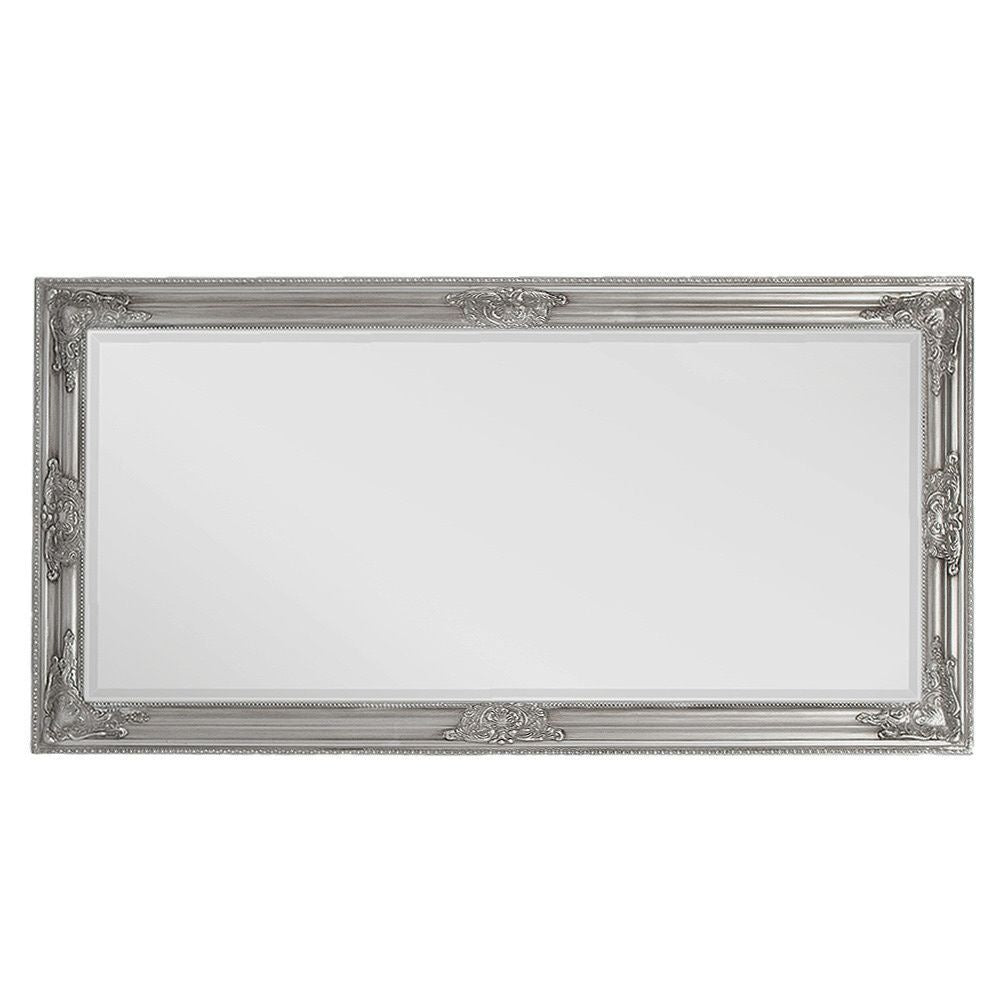 Eleganter Barock Spiegel BESSA 160x60cm silber-antik Holzrahmen
