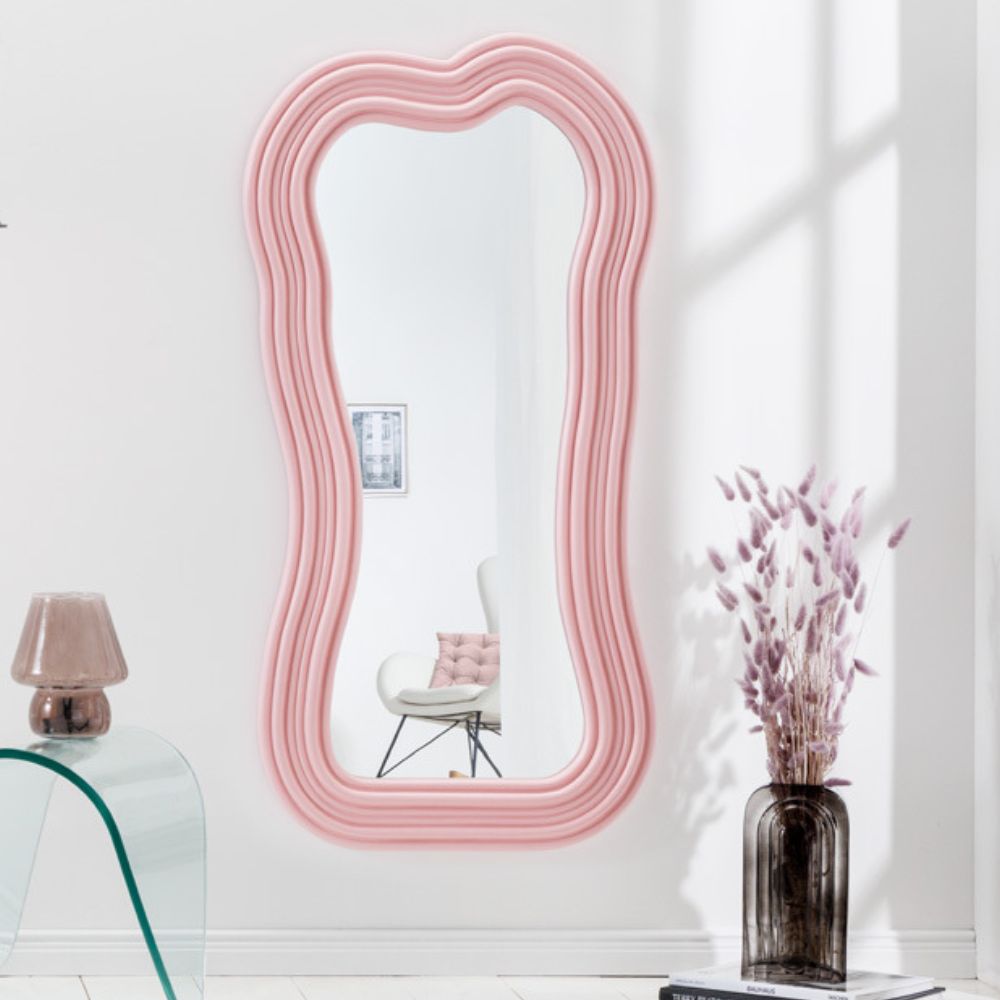 Extravaganter Design Spiegel 100x52cm DIVINA rosa