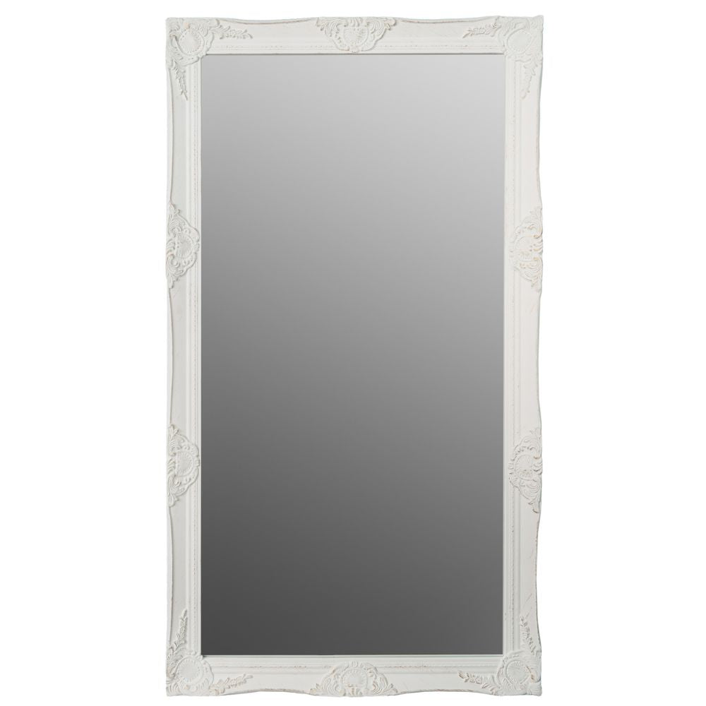 Barock Spiegel LORD antik-weiss 132x72cm Wandspiegel