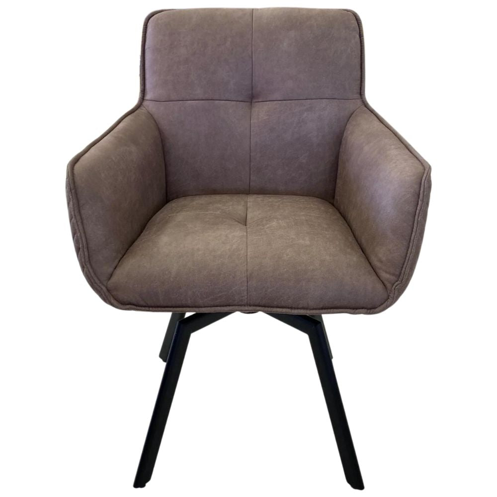 Exquisiter Drehstuhl 360° + Return SPLENDID elephant Leder-Tex-Mix