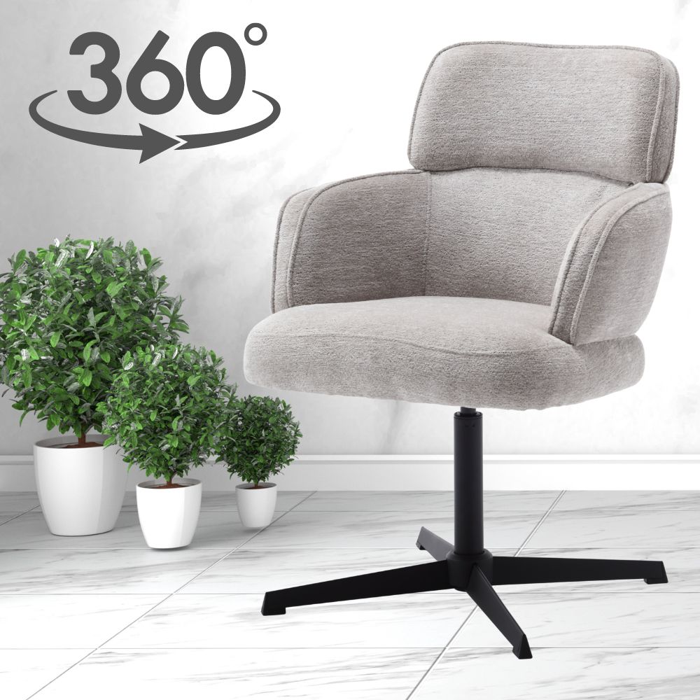 Exklusives 2er-Set Hochlehner Drehstuhl 360° MASSIMO silbergrau